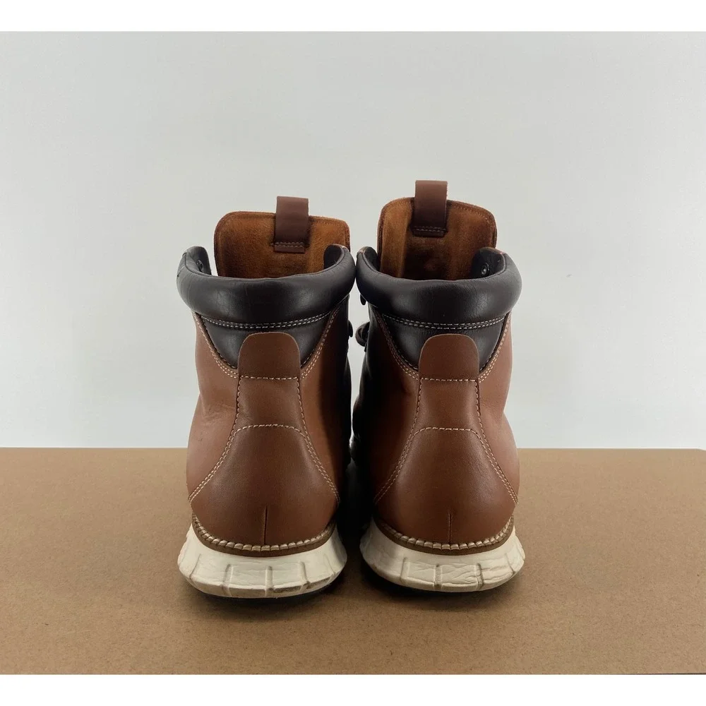 Men's Cole Haan Zero Grand Distressed Brown Leather Chukka Boots SZ 12
